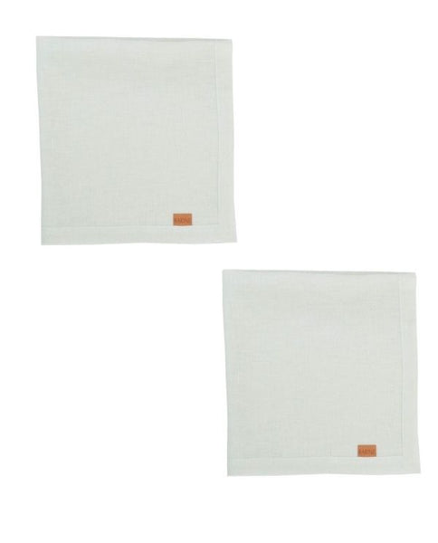 Linen napkin, sage, set of 2 - Shopping Blue